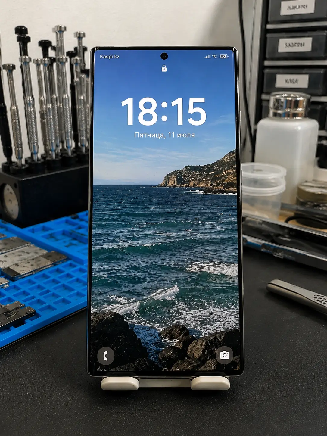Экран Samsung после ремонта