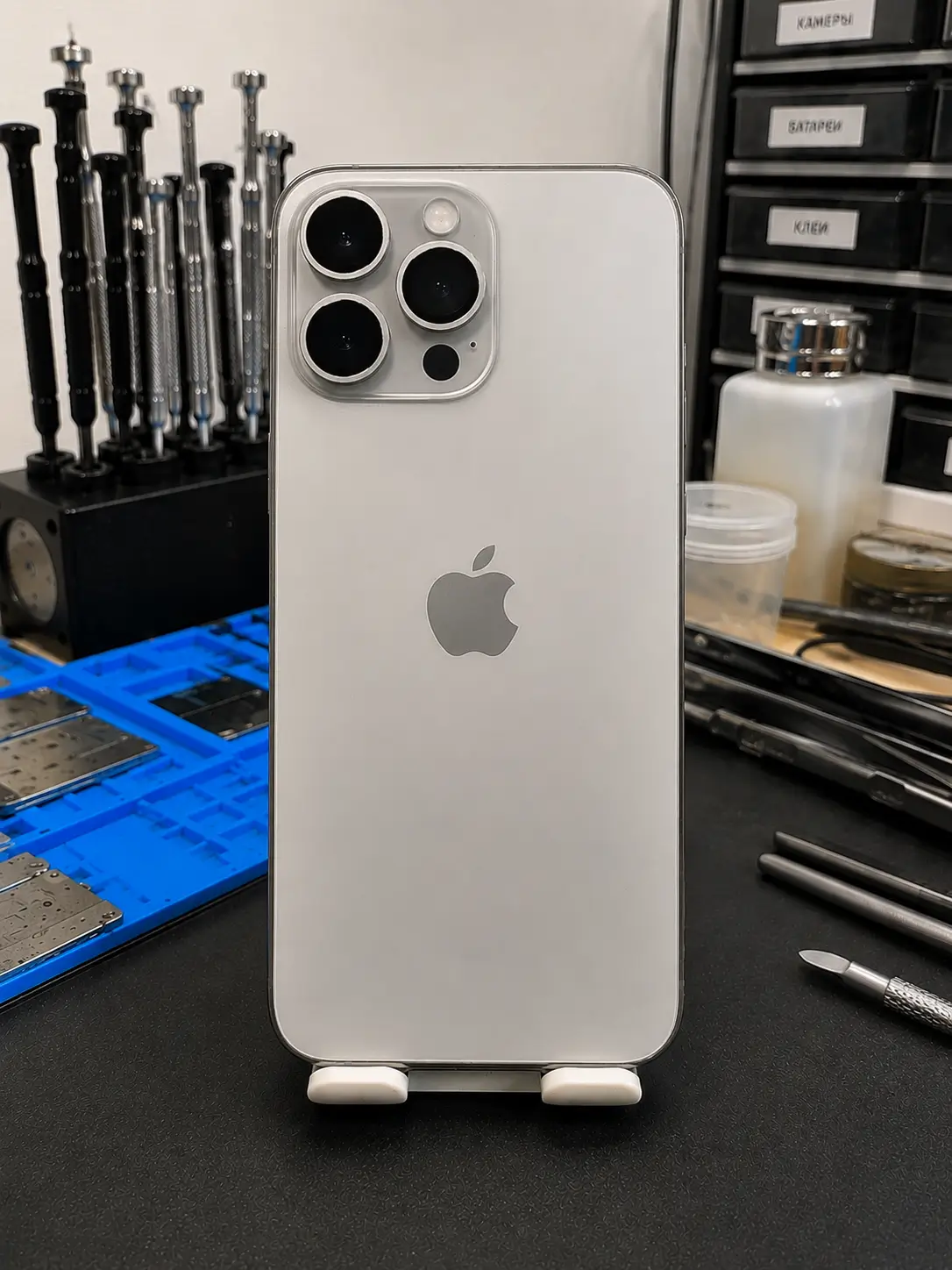 Заднее стекло iPhone после ремонта